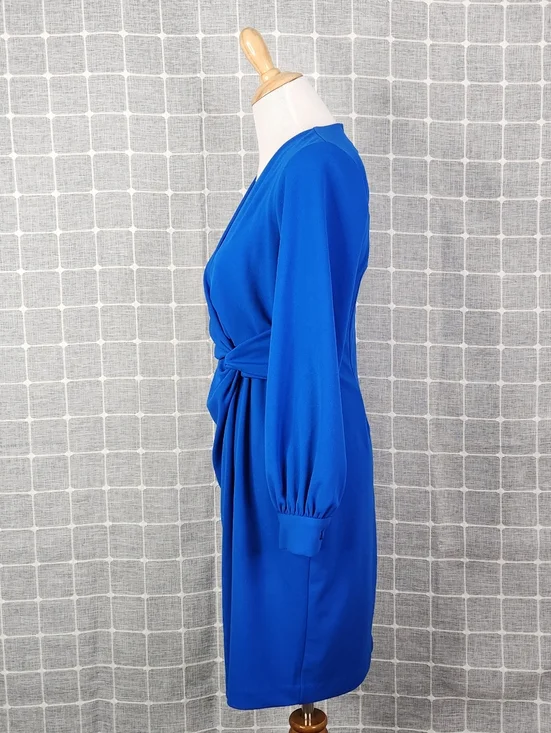 DKNY Side Knot Faux-wrap Sheath Dress  - Picture 2 of 5